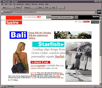 Lucire home page, October 20, 1997