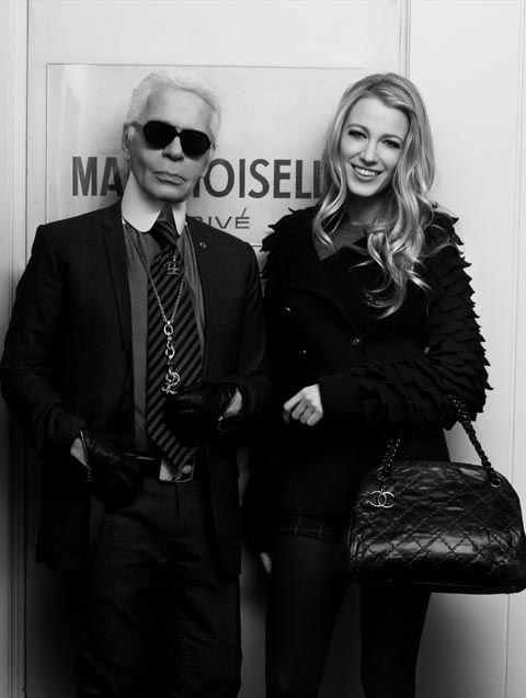Karl Lagerfeld and Blake Lively