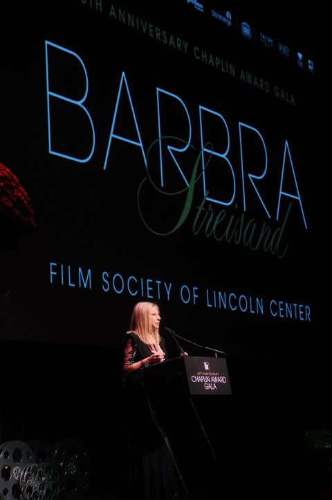 Barbra Streisand honoured at the Film Society of Lincoln Center’s 40th anniversary Chaplin Award Gala