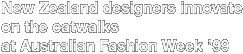 Kiwi designers innovate at Australian Fashion Week