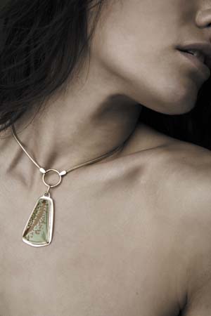 Summer Rayne Oakes modelling Kirsten Muenster jewellery, photographed by Jon Moe