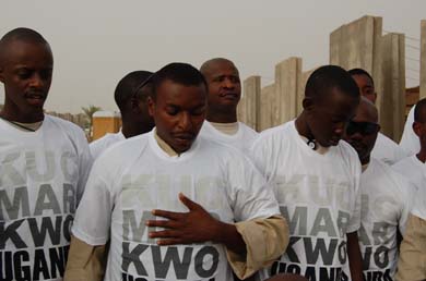Peace Love Life Uganda T-shirts in Iraq, published in Lucire