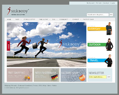 Silkbody website screen shot