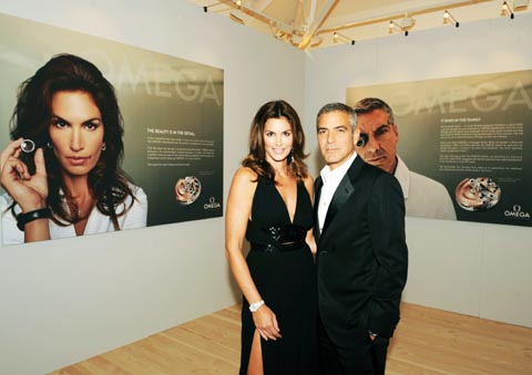 Cindy Crawford and George Clooney
