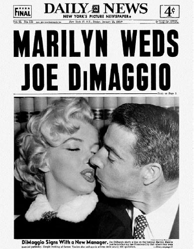 Marilyn Monroe and Joe di Maggio