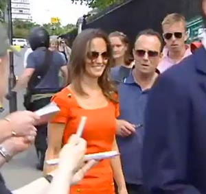 Pippa Middleton and Alex Loudon arrive at Wimbledon: footage