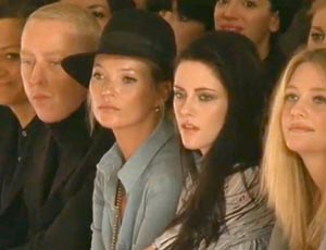 Kate Moss and Kristen Stewart at Mulberry