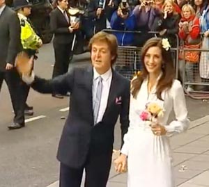 Sir Paul McCartney marries Nancy Shevell, with the bride reportedly wearing Stella McCartney