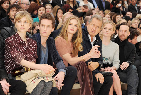 More from Burberry’s front row, and backstage with London Fashion Week’s models