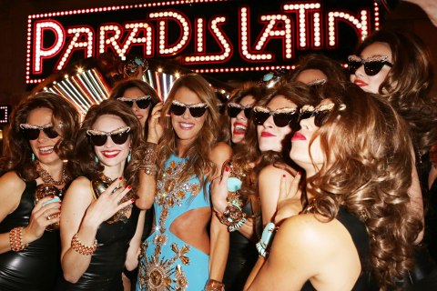 Anna Dello Russo at H&M launches with Paris Fashion Week celebrity party