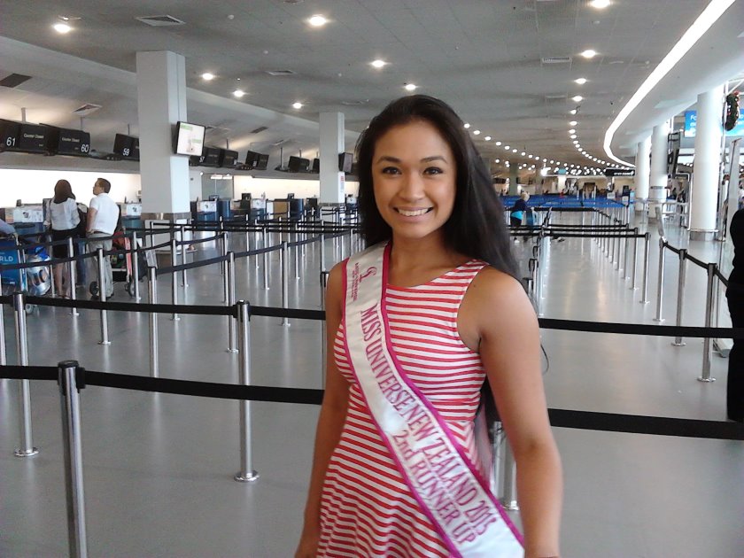 Miss Universe New Zealand represented on inaugural Philippine Airlines flight from Auckland
