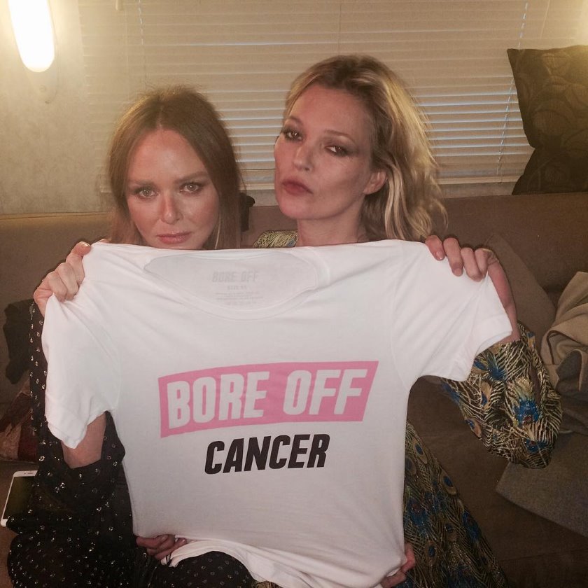 Kate Moss, Stella McCartney and other celebs get behind Bore off Cancer’s T-shirt campaign