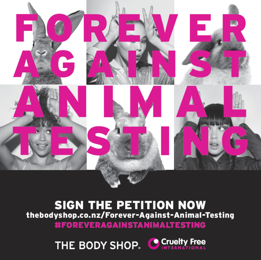 The Body Shop, Cruelty Free International call for global ban on animal testing for cosmetics