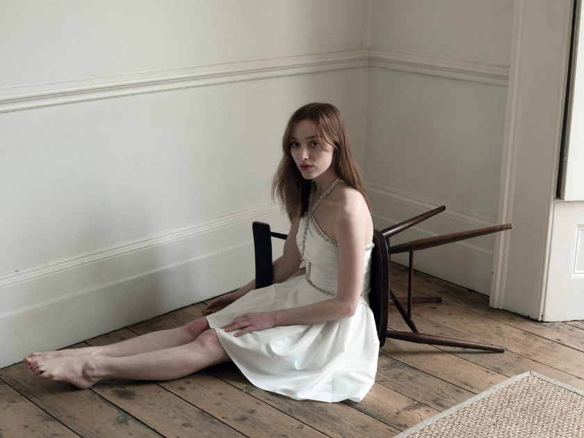 Bridgerton’s Phoebe Dynevor models Self-Portrait’s autumn–winter 2021–2 col...