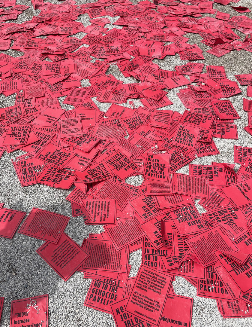Red flyers left lying there