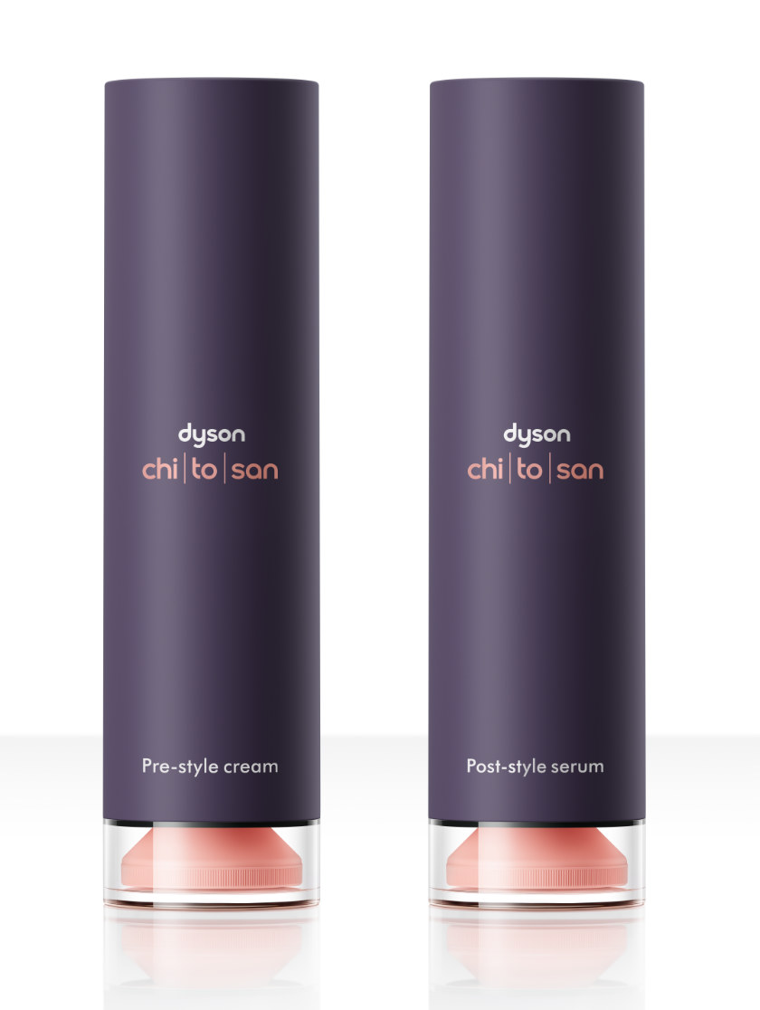 Dyson serum packaging, two bottles side by side