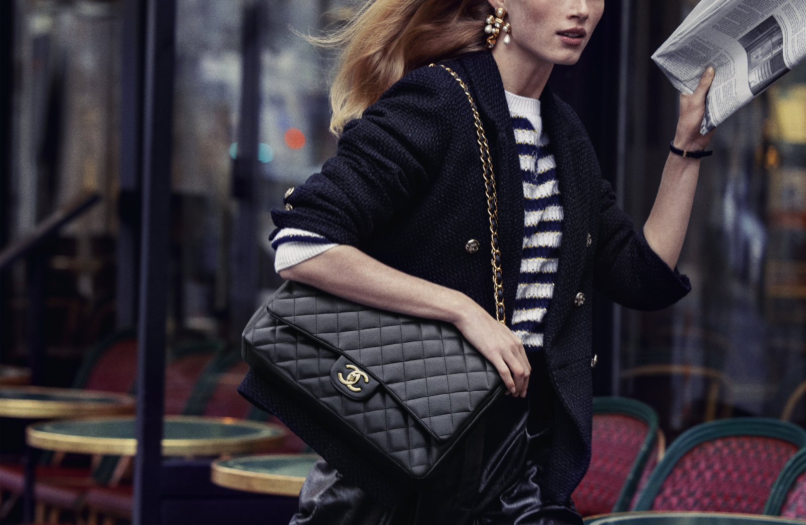 Blake Lively for Chanel Mademoiselle Handbags x Karl