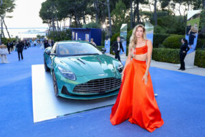 Aston Martin DB12 the centrepiece of the AmFAR Gala auction at Cannes