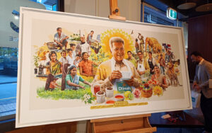Dilmah Tea founder Merrill J. Fernando’s legacy captured in artwork unveiled today